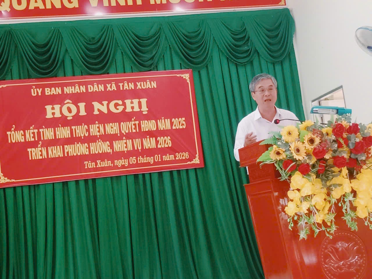 Tân Xuân tổ chức Hội nghị Tổng kết tình hình thực hiện Nghị quyết Hội đồng nhân dân năm 2025 và triển khai phương hướng, nhiệm vụ năm 2026