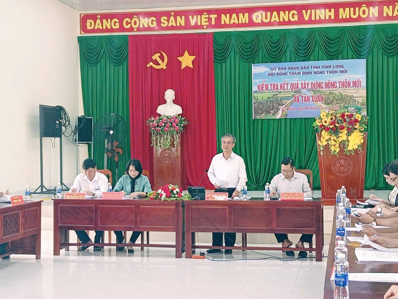  UBND tỉnh Vĩnh Long tổ chức Hội nghị thẩm định xét, đề nghị công nhận xã Tân Xuân, tỉnh Vĩnh Long đạt chuẩn nông thôn mới.