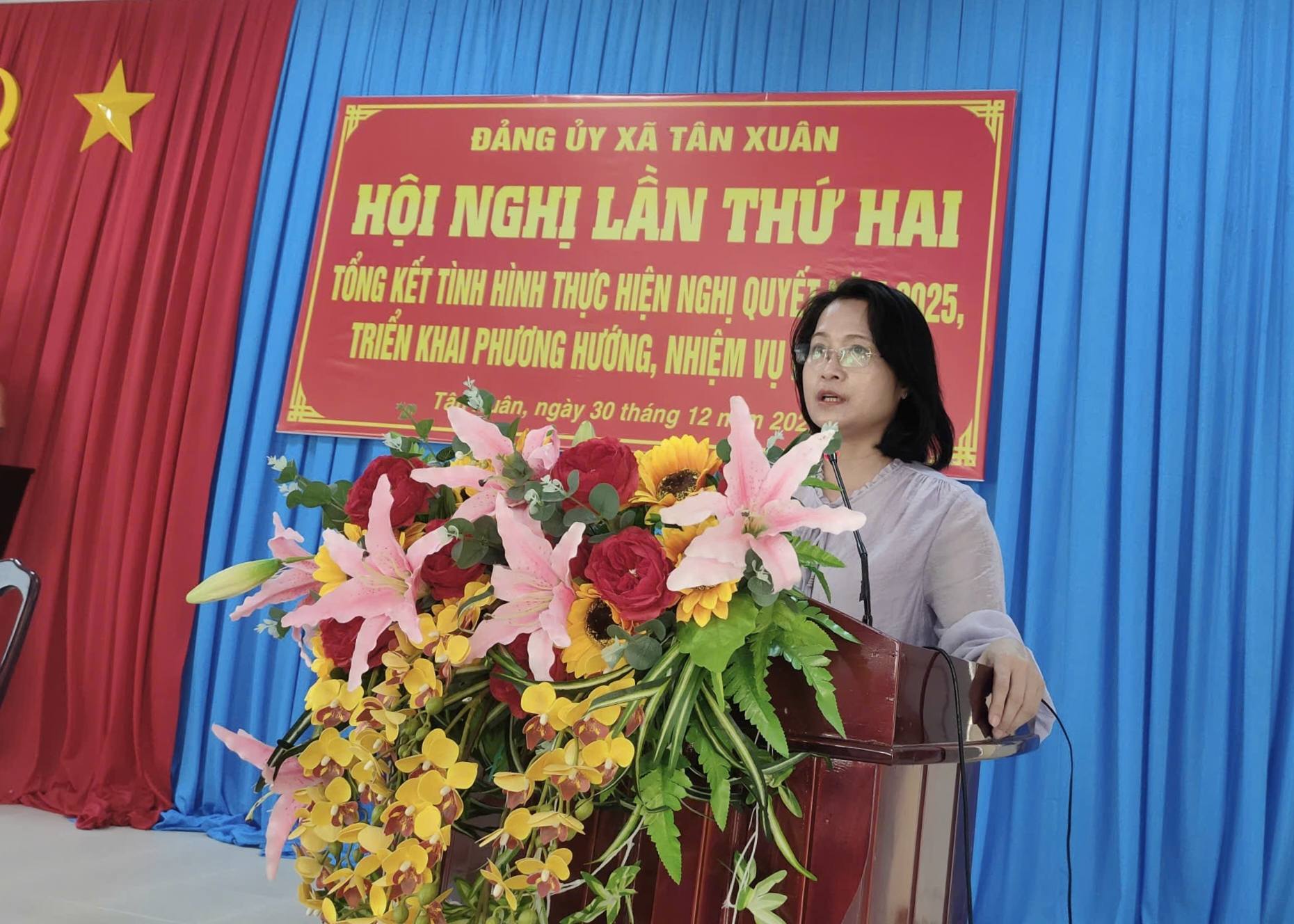 Đảng ủy xã Tân Xuân tổ chức hội nghị lần thứ hai Tổng kết thực hiện nghị quyết năm 2025, triển khai nhiệm vụ năm 2026