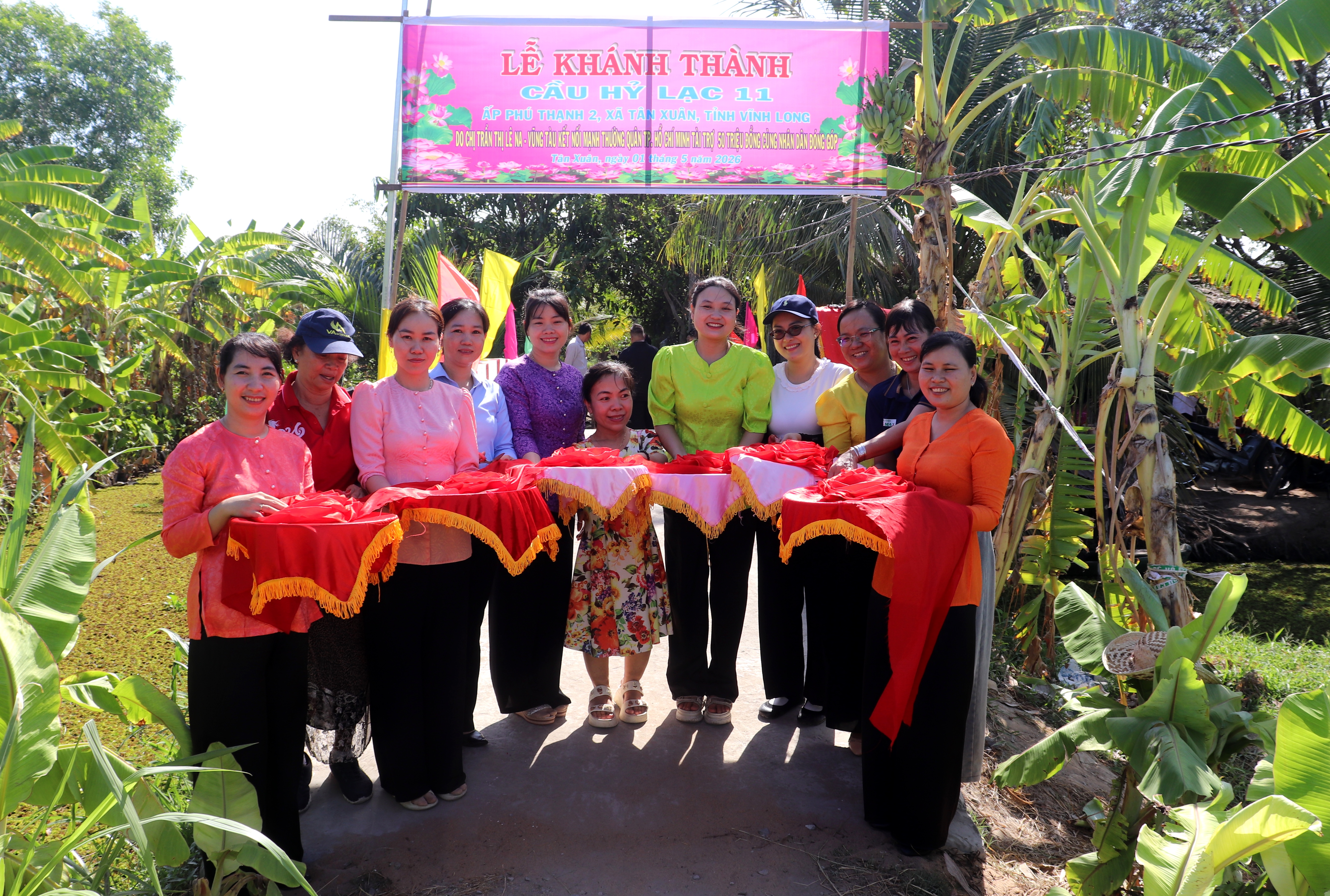 Khánh thành cầu Hỷ Lạc ấp Phú Thạnh 2 xã Tân Xuân