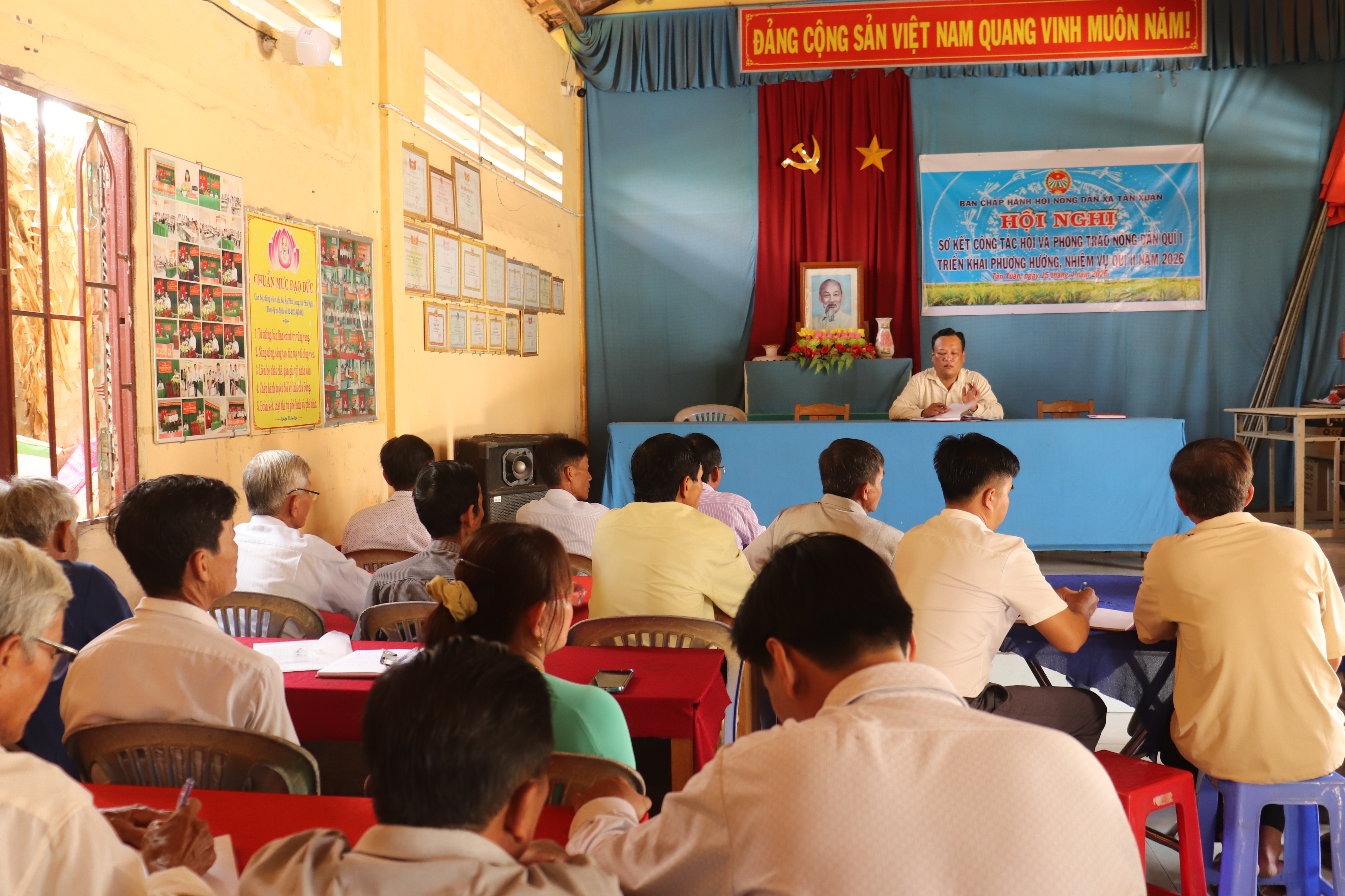 HỘI NÔNG DÂN XÃ TÂN XUÂN SƠ KẾT CÔNG TÁC HỘI VÀ PHONG TRÀO NÔNG DÂN QUÝ I, TRIỂN KHAI NHIỆM VỤ CÔNG TÁC QUÝ II NĂM 2026