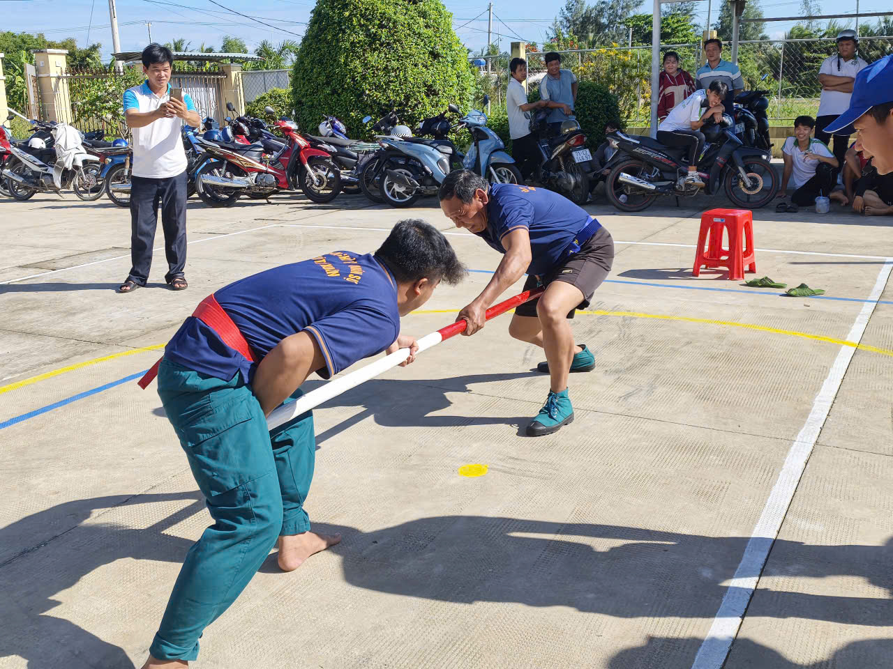 Sôi nổi môn đẩy gậy tại Đại hội Thể dục Thể thao xã Tân Xuân  lần thứ I năm 2026