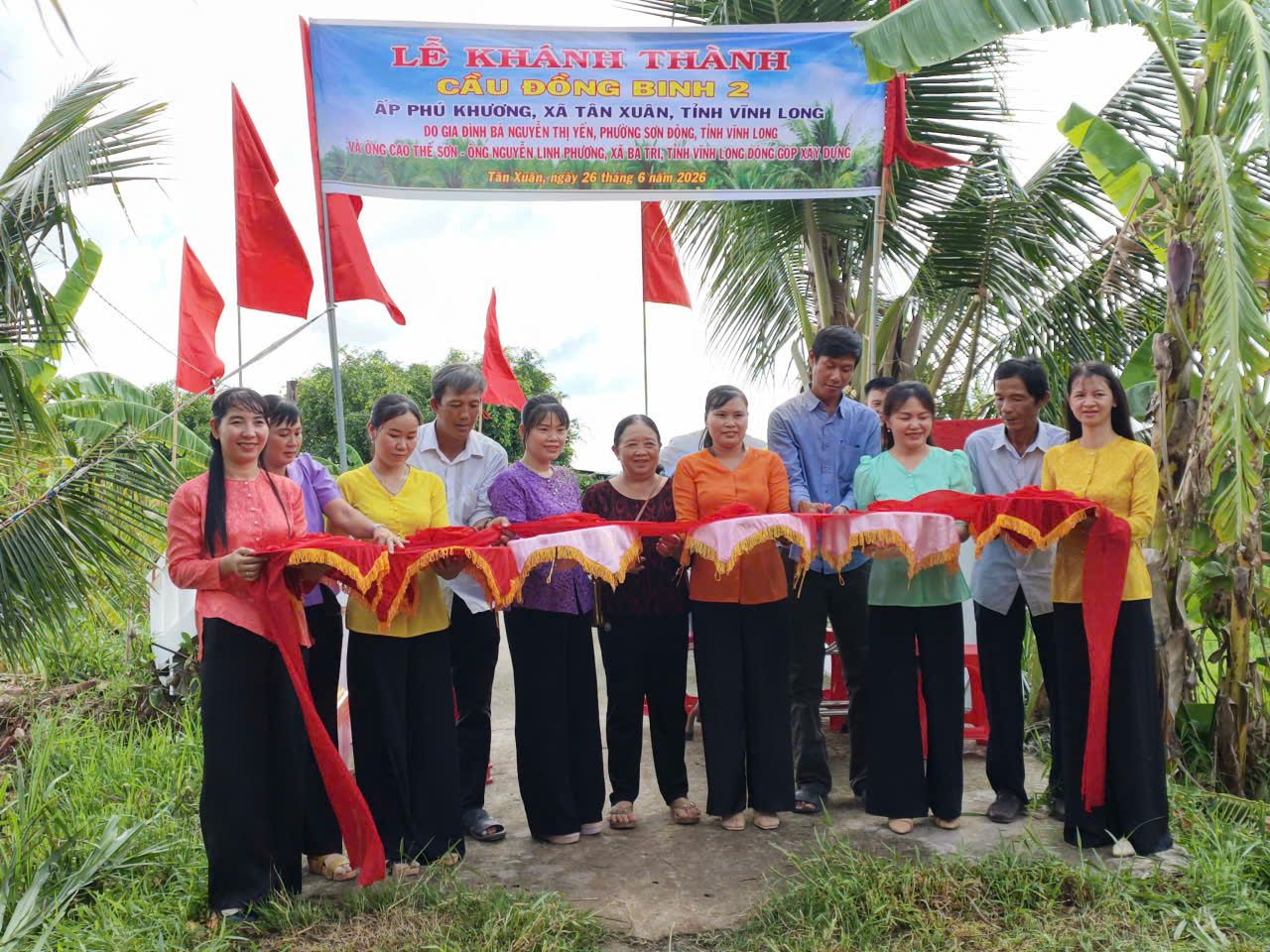 Khánh thành cầu Đồng Binh 2 tại ấp Phú Khương